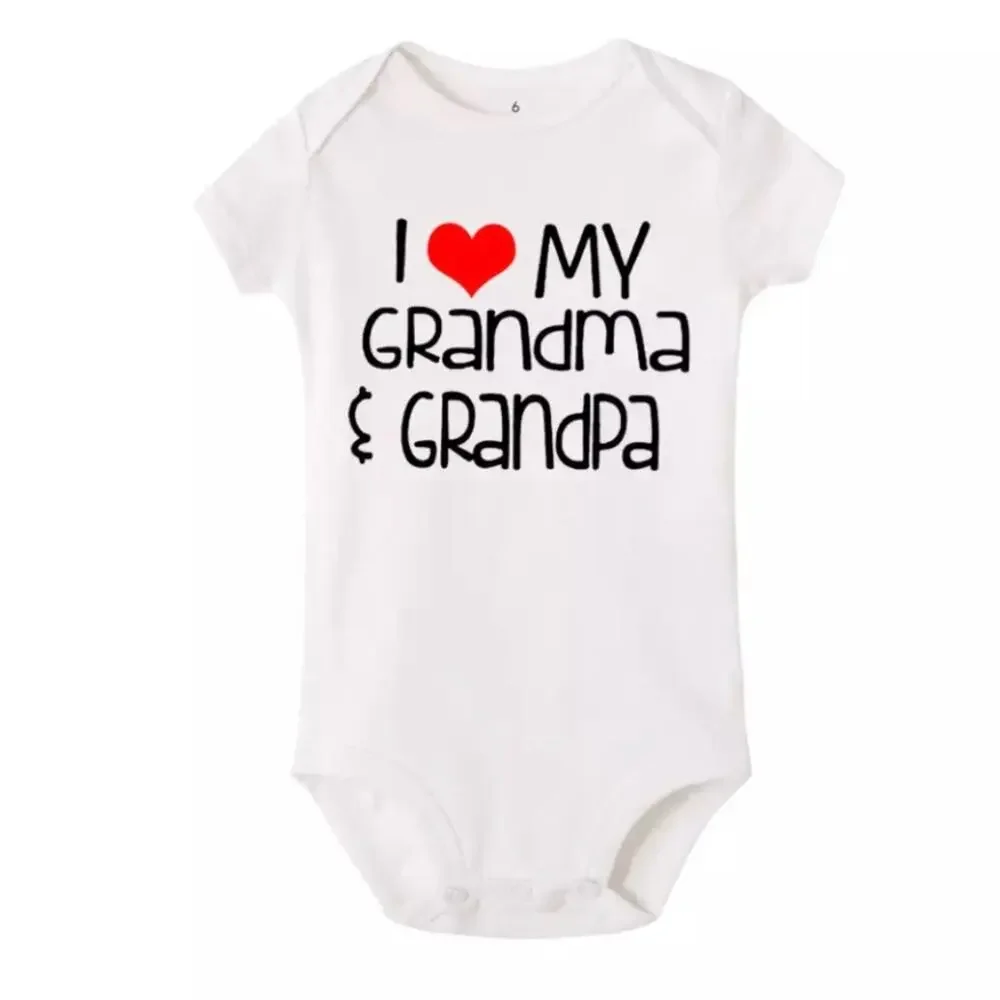 New I love my grandma and grandpa toddler boy or girl romper 12-18 mo.